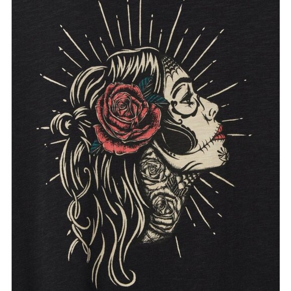 NEW Torrid 3 Muerte Classic Fit Super Soft Crew Neck Tank Black 3X 22 24 - Picture 2 of 10